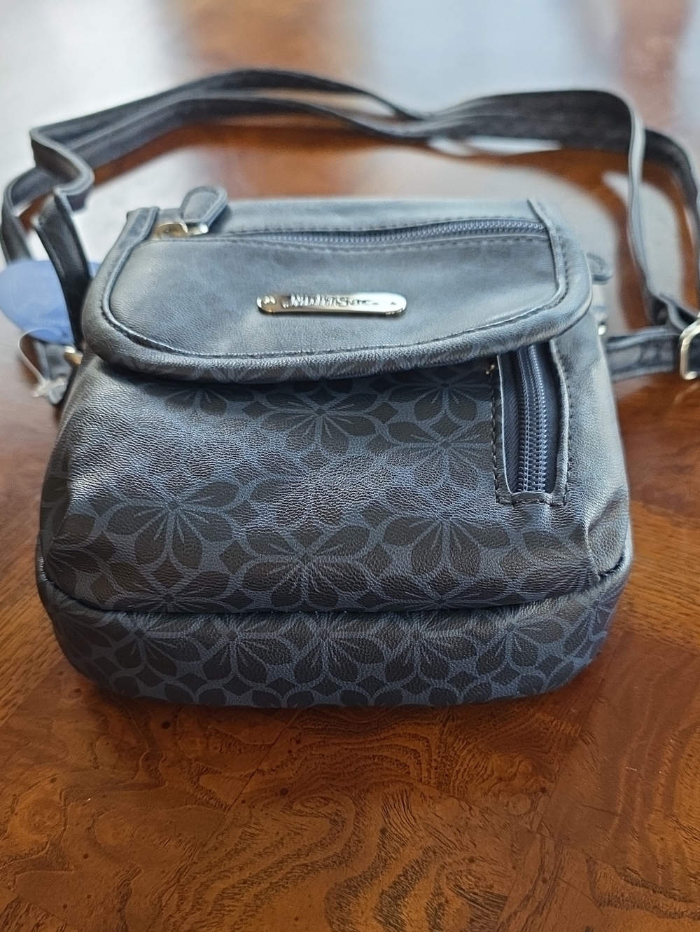 Multi Sac Everest Mini XBY Crossbody Bag Purse Blue Floral - NEW - Picture 7 of 7